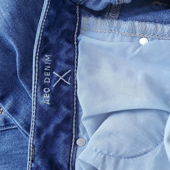 AEO acid washed distressed ankle jegging super stretch - Picture 6 of 8